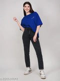 High-waisted stretchable premium denim jeans for women, boyfriend baggy style