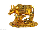 Metal Kamdhenu statue: Voguish Idols figurine for home decor, Indian puja accessory