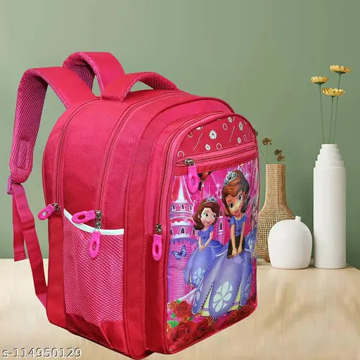 Polyester net school bag for girls, free size, ideal for back to school essentials