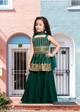 Embellished crepe kurta suit set for girls, sleeveless and dupatta in India