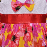 Silver satin baby girl frock