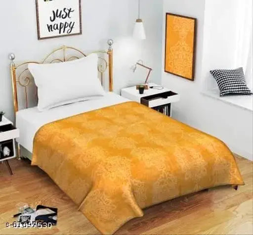 Warm polyester double bed blanket for winter, ideal for heavy cold nights - 310 thread count, 1 pack from India