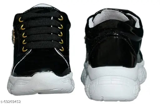 Girls trendy walking sports shoes Mesh PU, lightweight, attractive design for kids - size 18-21 months to 9 years (India origin)