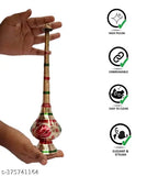 Pure brass Gulab Pash Gangajal Spray Bottle, artisan-crafted incense holder (10 inches, 2pc), ideal for worship places and home decor