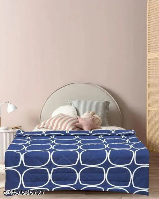 220 GSM Microfiber Reversible AC Comforter/Blanket for Winter/Quilt/Duvets for Single Size Bed