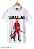 Creative Fashion Trendy Freefire Round Neck Polyester Tshirt [RED-CRIMINAL]