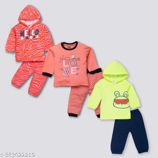 Little Smart's Cozy Comfort Affordable Combos: Trendy Kids Sweatshirt, Adorable Baby Girls Sweatshirts, and Hoodies, New Stylish Unisex Clothing Sets For Your Kids, Stylish Beautiful Printed Cotton Sweatshirts and Hoodies for Babies (Value Combos). Sizes: