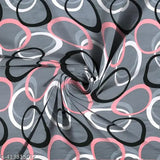 Grey geometric pattern, premium cotton elastic fitted bedsheets (72x78+10 inches), suitable for double beds, ideal for summer use, made in India