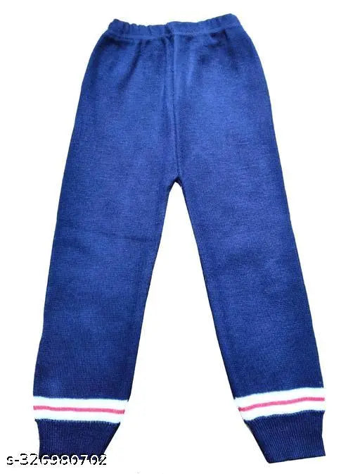 Navy blue woolen full sleeve sweater & pant set for baby boys - comfortable and stylish winter wear