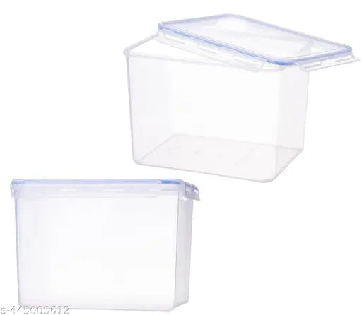 Transparent plastic storage container for storing grains, pulses, rice and wheat