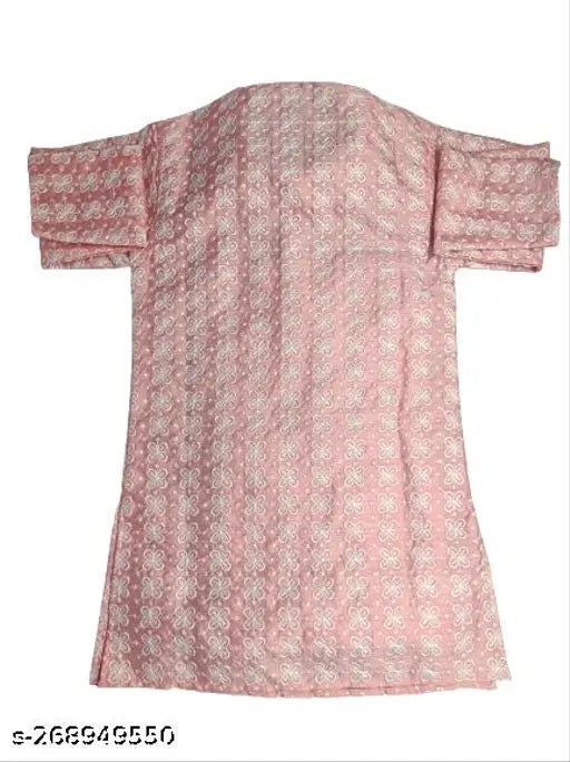 Embroidered cotton blend kurta for boys, long sleeve, 8-9 years size, Indian tradition