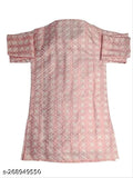 Embroidered cotton blend kurta for boys, long sleeve, 8-9 years size, Indian tradition