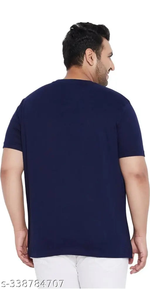 Casual plus size round neck printed cotton t-shirt for men, short sleeves, various sizes from XXXL to 7XL, regular fit