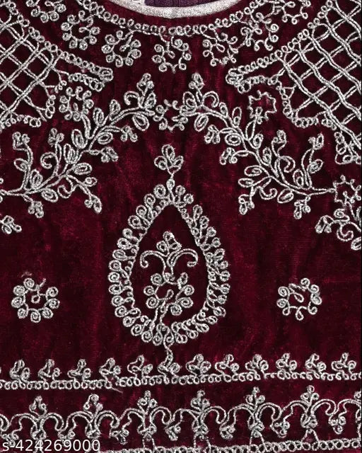 Embroidered taffeta silk girls lahanga with sleeveless top and matching dupatta, Indian wedding wear for 1-8 year olds
