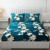 Soft floral flannel bedsheet, superfine quality with 2 pillow covers, ideal for heavy winter, Made in India