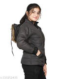 Black jacket, hooded, front pockets, youth style