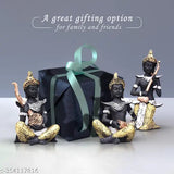 Resin Buddha statue, playing musical instruments, size 125x10x22cm - decorative figurine for living room or home