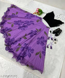 Pink Georgette Floral Net Lehenga Choli for Kids, 3-8 years, festive wear for Indian events