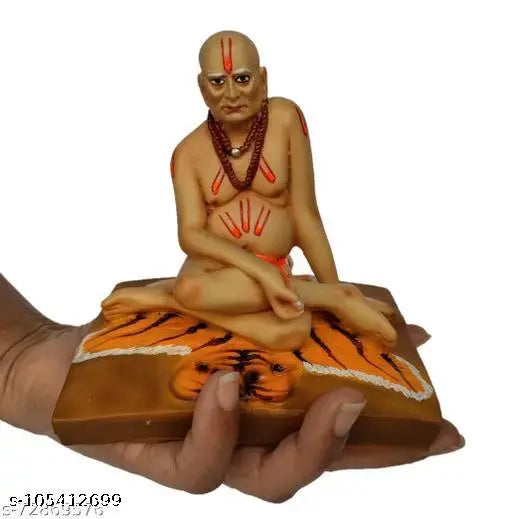 Poly Resin Shree Swami Samarth Murti, Indian god idol, 5 inch height, home or temple decor