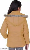 Zip front girls jacket yellow