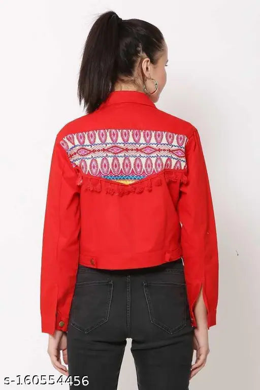 Women's color jacket, vibrant Indian fashion for women in sizes S and M