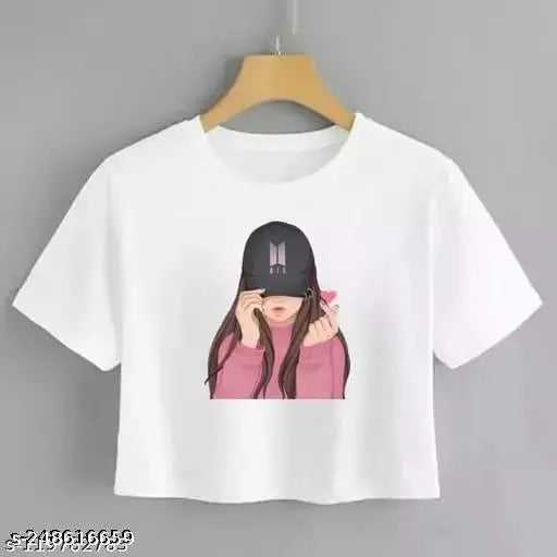 Silk-blend printed crop top, premium style for women, India-made fashion