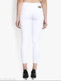 Women's white skinny fit high waist jeans