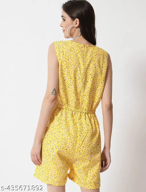 Crepe sleeveless jumpsuit for women, solid color, Urbane Latest, XS-L, made in India