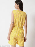 Crepe sleeveless jumpsuit for women, solid color, Urbane Latest, XS-L, made in India