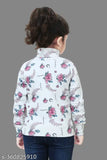Wool Kids Girls High Neck Sweatshirt, printed pattern for party wear, size 2-10 years, made in India