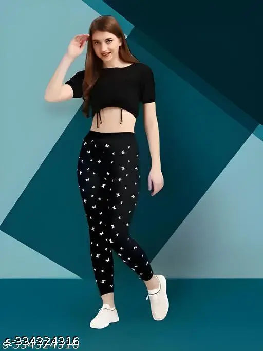 Cotton blend printed net women's jeggings pack of 2 - versatile, comfortable, and stylish leggings for everyday wear