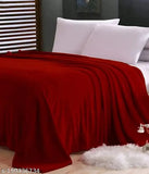 Maroon RichLINEN Polar Fleece AC Single Bed Blanket - Soft, comfortable, warm & lightweight fleece for multipurpose use