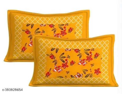 Double cotton bedsheet (90x100cm), 2 pillow covers, vibrant print, quality Jaipuri cotton - home decor