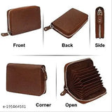Exclusive Black Leatherite Card Wallet, 11 slots, RFID blocking, perfect for on-the-go organization and shopping
