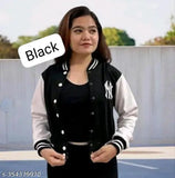 Fleece, colorblocked, long-sleeved NY crop jacket for women, India