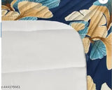 Blink berry Collection premium cotton elastic King Size fitted bedsheet with 2 pillow covers, floral print, superfine quality, suitable for a double bed (72x78+8 inches), multi-colored Glace Cotton, lightweight, easy to wash at home