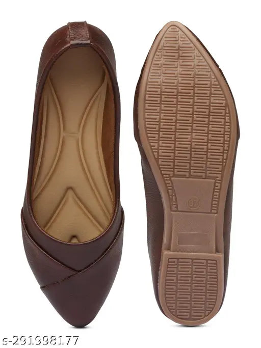 Synthetic leather slip-on ballerinas by SNEAKERSVILLA - versatile, sturdy, and fashionable flat sandals for parties, weddings, leisure, and everyday wear. Available in sizes IND-3, IND-4, IND-5, IND-7, IND-9 (made in India)