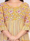 Multicolored viscose rayon women's printed anarkali kurta