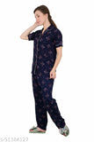 Rayon printed cotton night suit set for women & girls, stylish yet functional sleepwear from India