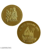 Metal Mata Annapurna coin pack of 10pcs, traditional Indian god idol set on display
