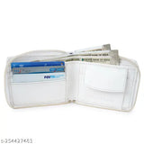 Faux leather wallet, Classic World New Fancy zip Closure, 2 compartments, solid pattern, men's everyday use
