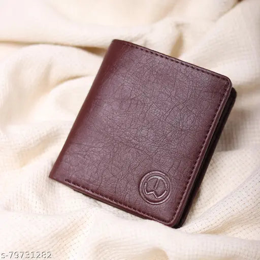 Artificial leather TnW wallet, free size (7 card slots, solid pattern), perfect for everyday essentials