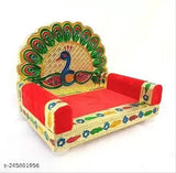 Solid wood Home Temple by Ansh Trend Codaisy Singhasan, handcrafted Indian wooden seating for 0-2