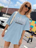 VeroConic by Veronica oversized back print tee top for women and girls