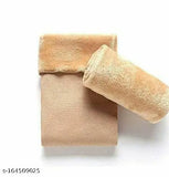 Set of 2 velvet touch woolen socks and a matching cap with faux fur lining, girls' fashion, winter accessory