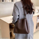 Brown shoulder bag with long strap