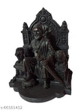Sai Amrut S A Gifts Chhatrapati Shivaji Maharaj with Mudra The Legend of Maharashtra Statue Idol Showpiece (8 Inch).