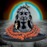 Resin Adiyogi Rudraksha statue, 9cmx8cmx11cm, car dashboard decor for home or office puja and gift items