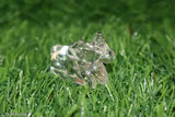 Natural quartz crystal Sphatik Nandi idol statue, handcrafted artifact for home decor and car dashboard - small size
