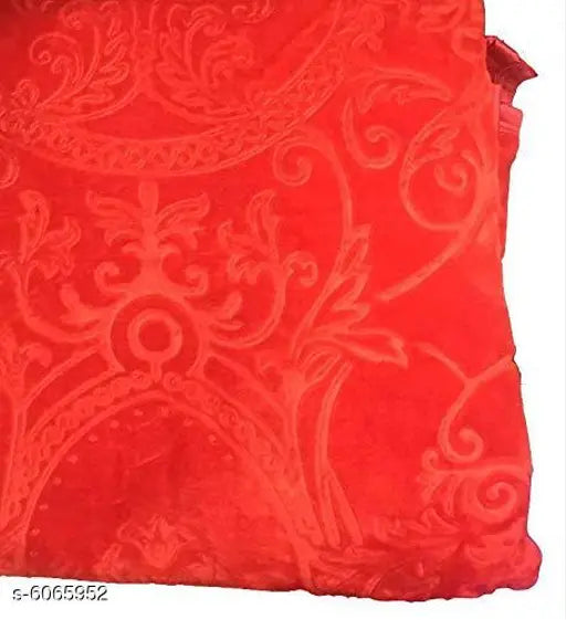 Red mink multipack 144 thread count Elite Comfy double bed blanket - free size (92x79 inches)